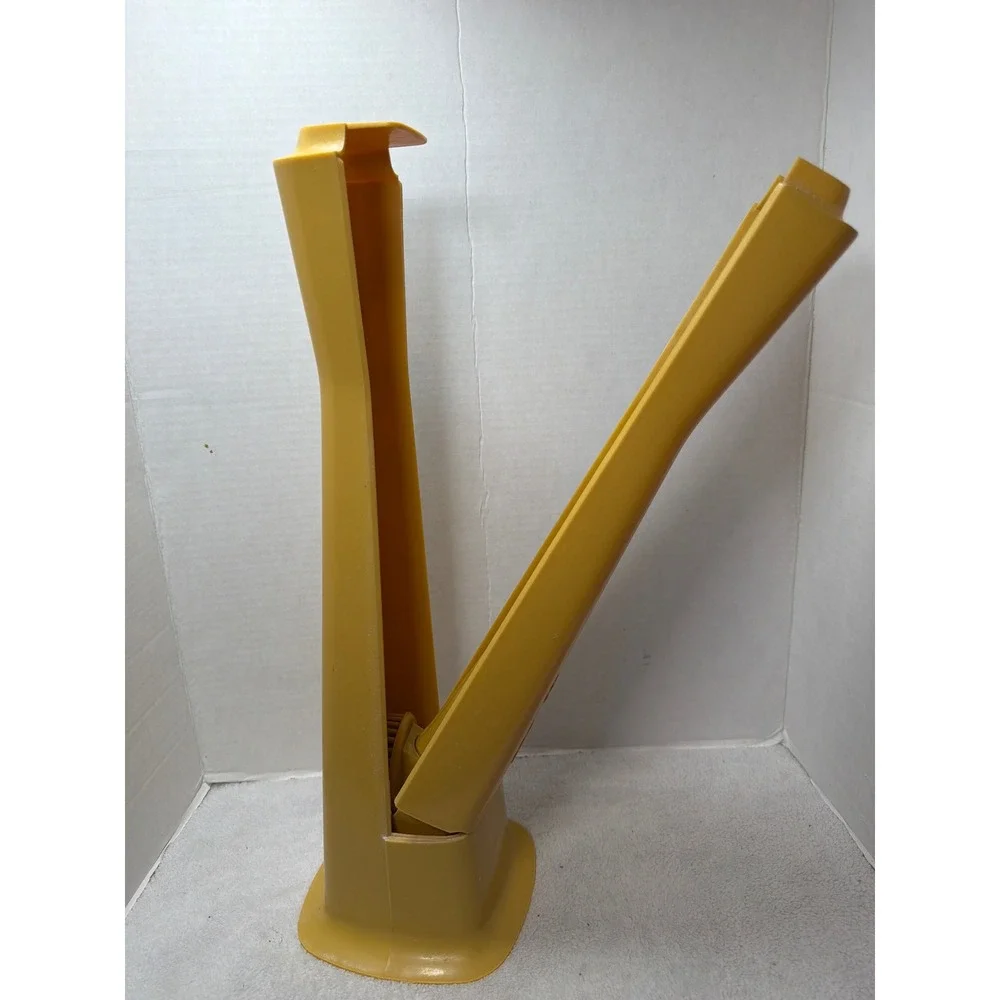 Rare VTG MCM 70s Rubbermaid Party Plan Toilet Brush Holder Set Harvest Gold
